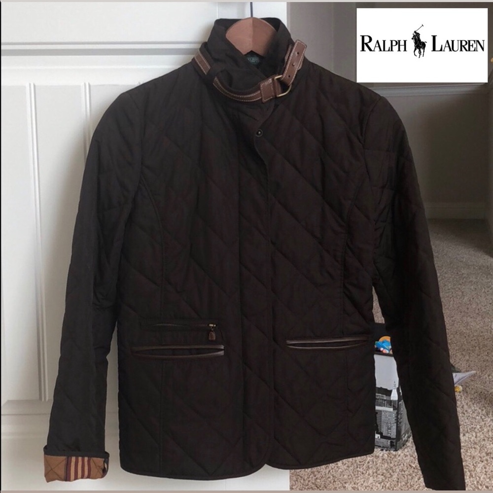 Ralph Lauren Jeans Brown Quilted Coat XS